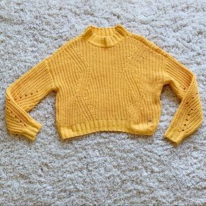 Hollister Yellow Knit Sweater